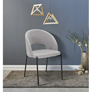 Krzesło HELSINKI Szare Zestaw 2 szt. 51x53x80 cm